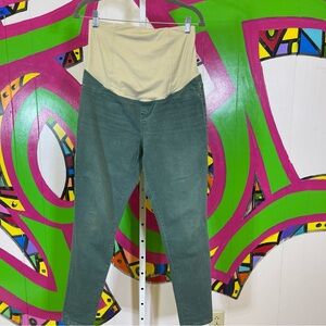 Isabel Maternity, Skinny Over the Belly Jeans, Green Blue Color. Size 6.